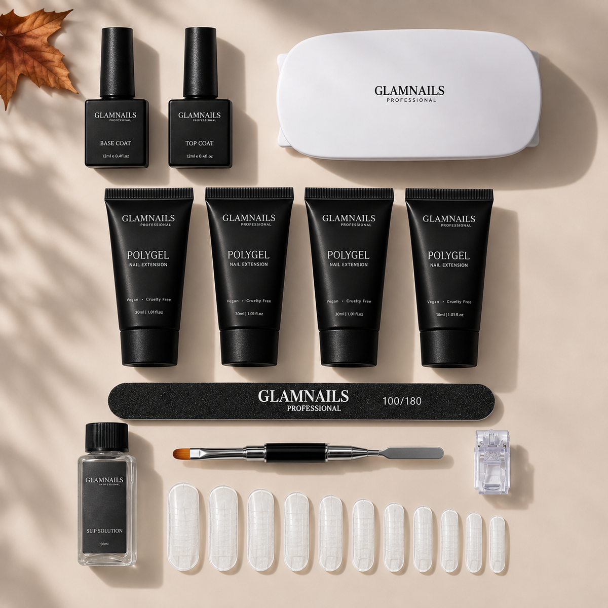 Polygel Starterset | 2+2 Gratis Kleuren Glamnailsprofessional 