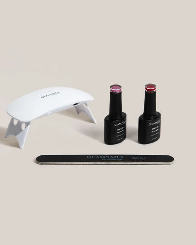 Glamnailsprofessional Salute e bellezza > Cura delle unghie > Gel per unghie 3 in 1 One Step Gellak Basic Starter Set | 1+1 colori gratuiti