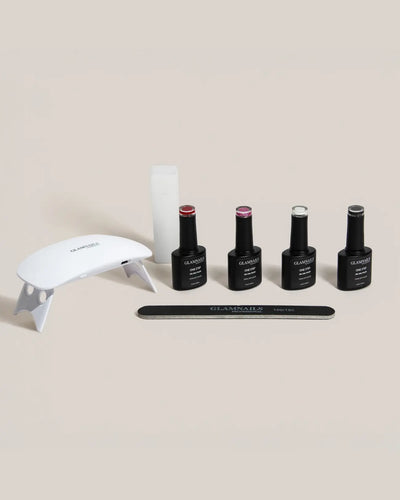 Glamnailsprofessional Salute e bellezza > Cura delle unghie > Gel per unghie 3 in 1 One Step Gellak Premium Starter Set | 2+2 colori liberi