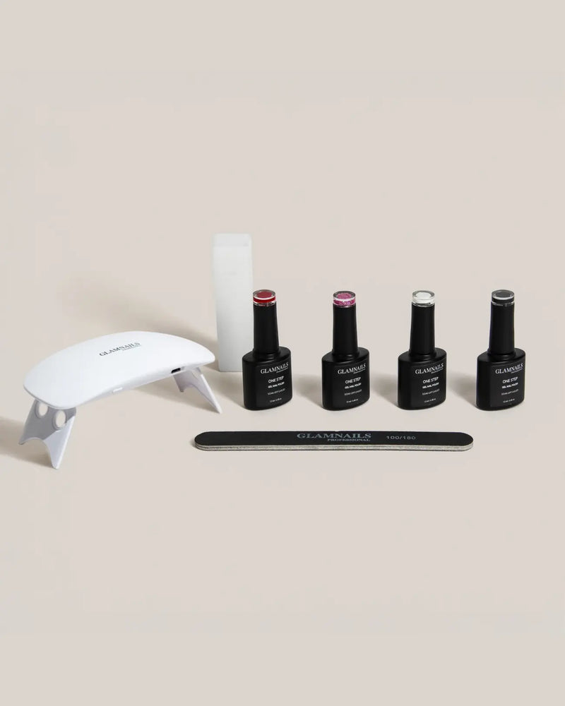 Pacchetto iniziale smalto gel | 2+2 colori gratuiti | Senza base/top coat